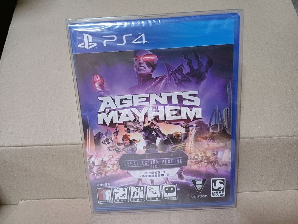 플스4 PS4 에이전트 오브 메이햄 미개봉정발판--0