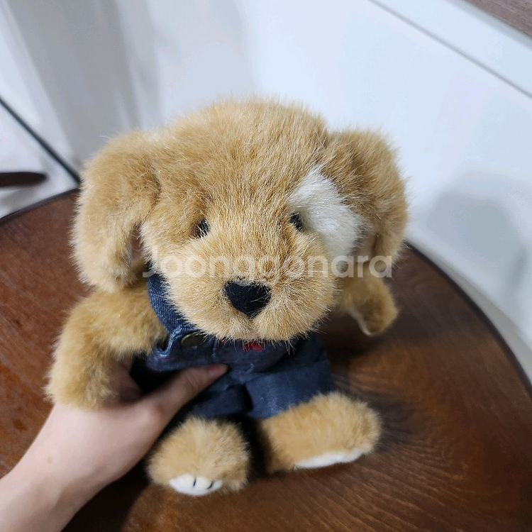보이즈베어 멜빵 갈색 강아지 빈티지 인형 키덜트--0