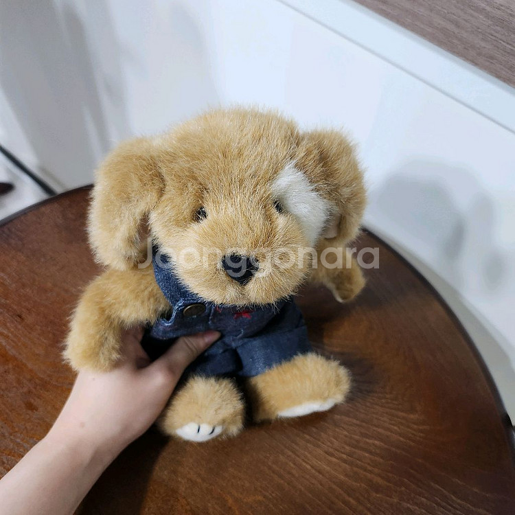 보이즈베어 멜빵 갈색 강아지 빈티지 인형 키덜트--3