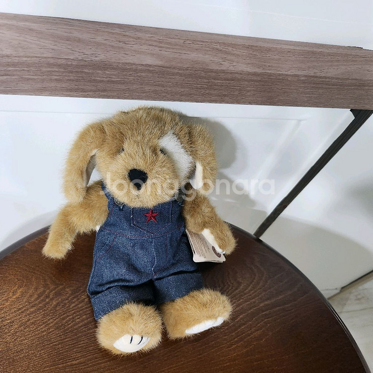 보이즈베어 멜빵 갈색 강아지 빈티지 인형 키덜트--1