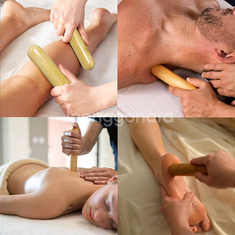 4종_뱀부테라피 복부,발마사지 안마봉 지압봉 대나무스틱--5