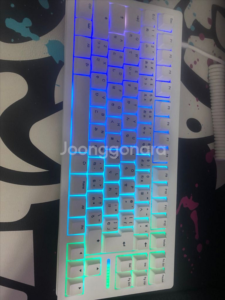 우팅 80he 화이트 아연합금 키보드--0