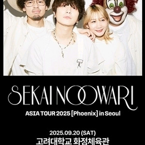 SEKAI NO OWARI세카이노 오와리 내한공연 양도