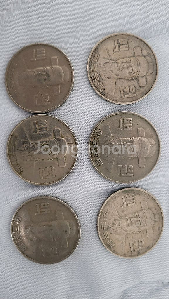 오래된동전(100원동전6개일괄)--1