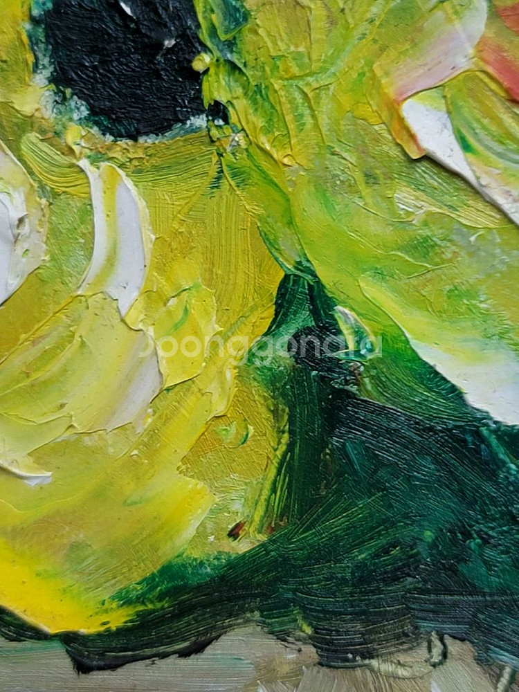 정물 유화그림 노란장미 6호--2