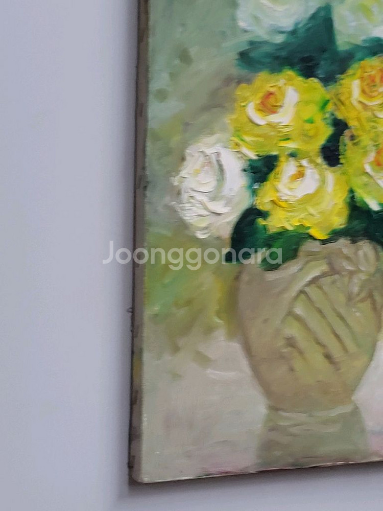 정물 유화그림 노란장미 6호--5