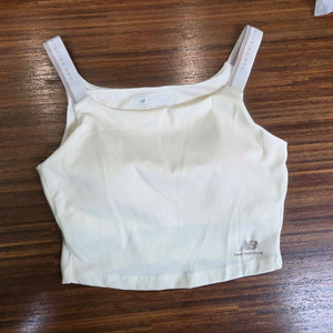 뉴발란스 스포츠 크롭 브라탑 크림색 90