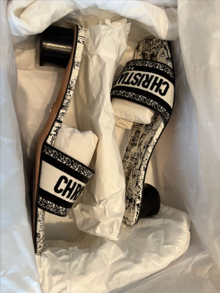 디올 뮬 슬리퍼 38.5(255)--2