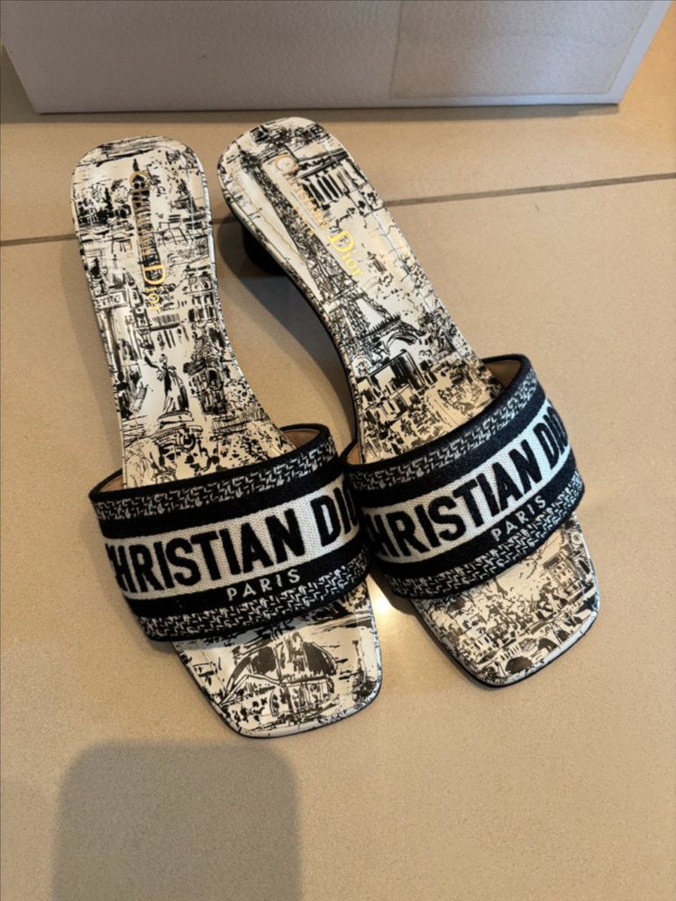 디올 뮬 슬리퍼 38.5(255)--3