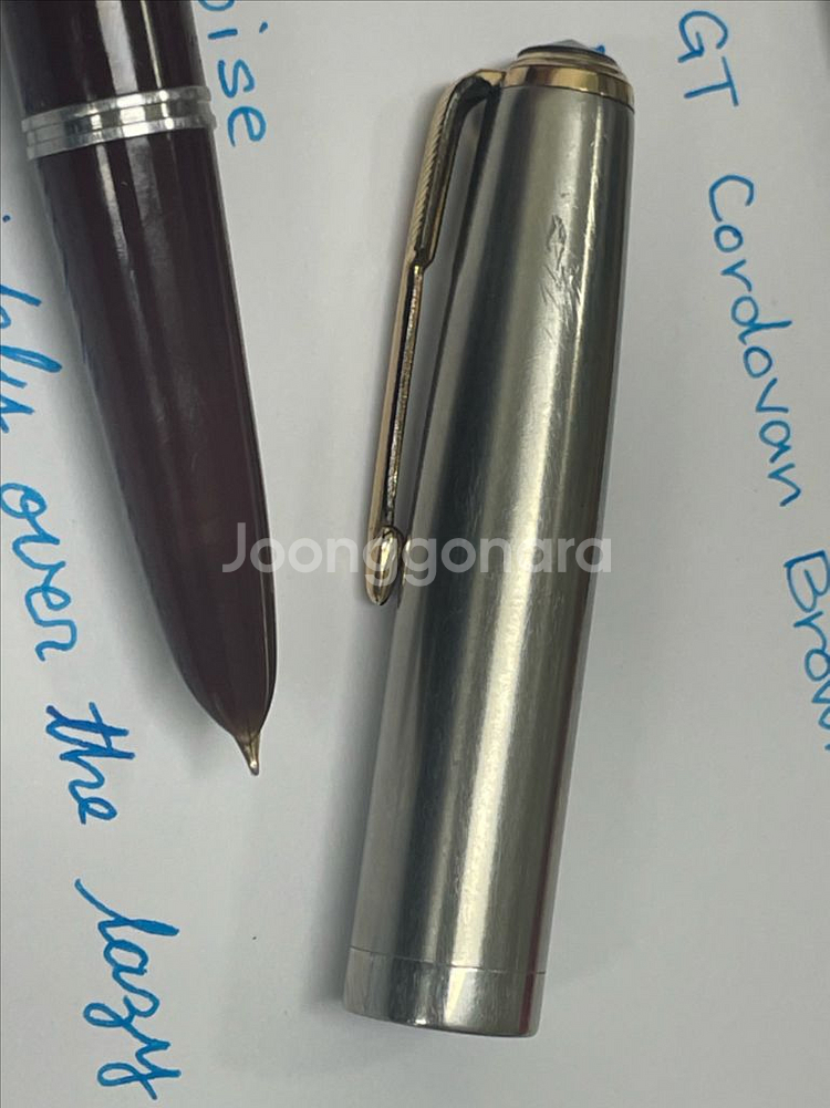 파카 만년필 51 버큐매틱 코도반 브라운 14K XF--4