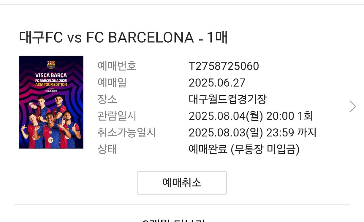 대구 fc vs 바르셀로나 티켓--0