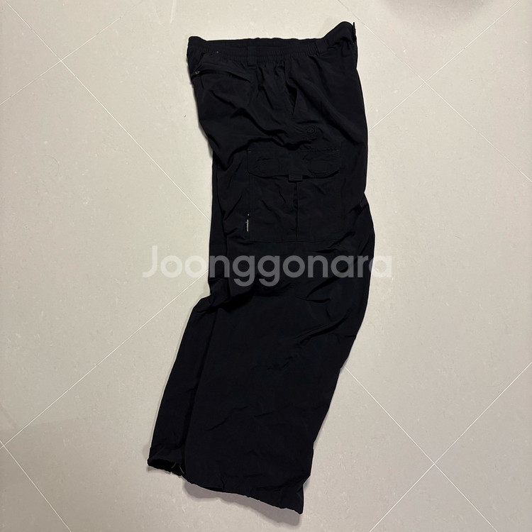 정품 뉴발란스 나일론 파라슈트 와이드팬츠 블랙 카고바지--4