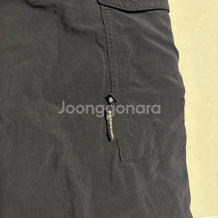 정품 뉴발란스 나일론 파라슈트 와이드팬츠 블랙 카고바지--7