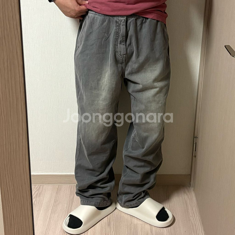 정품 디스이즈네버댓 피그먼트 밴딩 데님팬츠 청바지--0