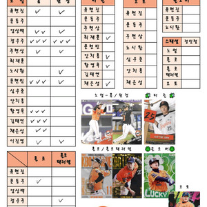KBO 카드 야구 전 구단 노멀 퍼즐 홀로 판매 교환