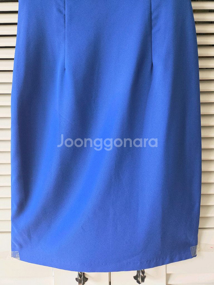 여름 쨍파랑 민소매 어깨 퍼프 쉬폰 정장원피스(찰랑찰랑--2