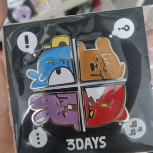 3days 핀뺏지판매합니다