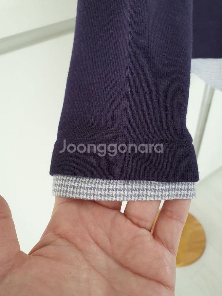 (거의새거)도네이 레이어드 기모셔츠니트 90사이즈--3