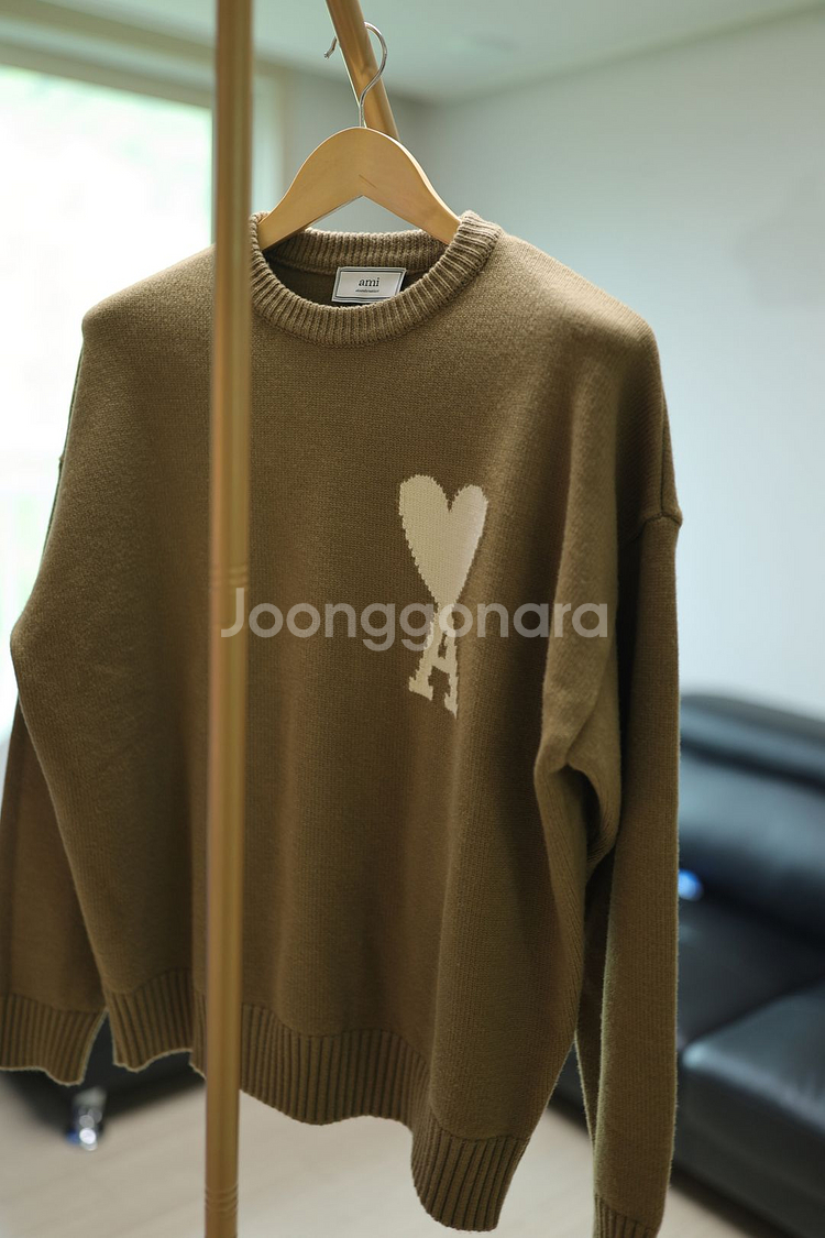 아미 하트 로고 니트 XL 오버핏--0