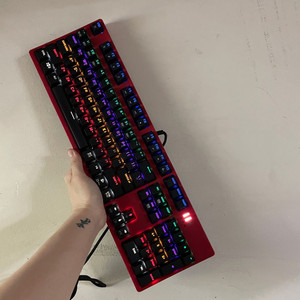 앱코해커 K660S 레드 키보드 마우스 스피커 헤드셋