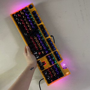앱코해커 K660ARC 옐로 키보드 마우스 헤드셋 스피