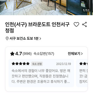 브라운도트 인천서구청점(싸이 흠뻑쇼) 오늘 체크인
