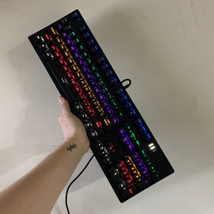 앱코해커 K660S 레인보우 키보드 마우스 헤드셋 스피