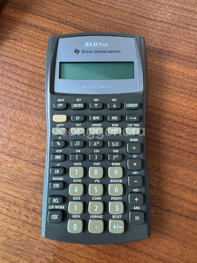 재무 계산기(텍사스 인스트루먼트 BA 2 plus)--0