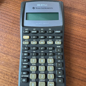 재무 계산기(텍사스 인스트루먼트 BA 2 plus)