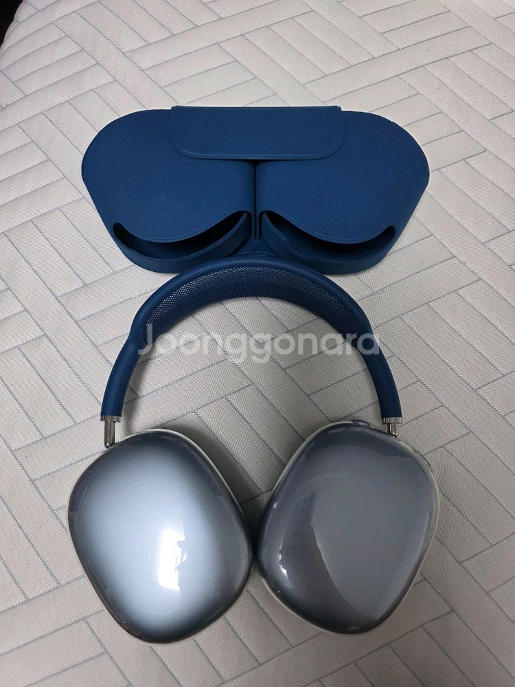 에어팟맥스 스카이블루 1세대 S급 풀박스 애플케어 남음--0