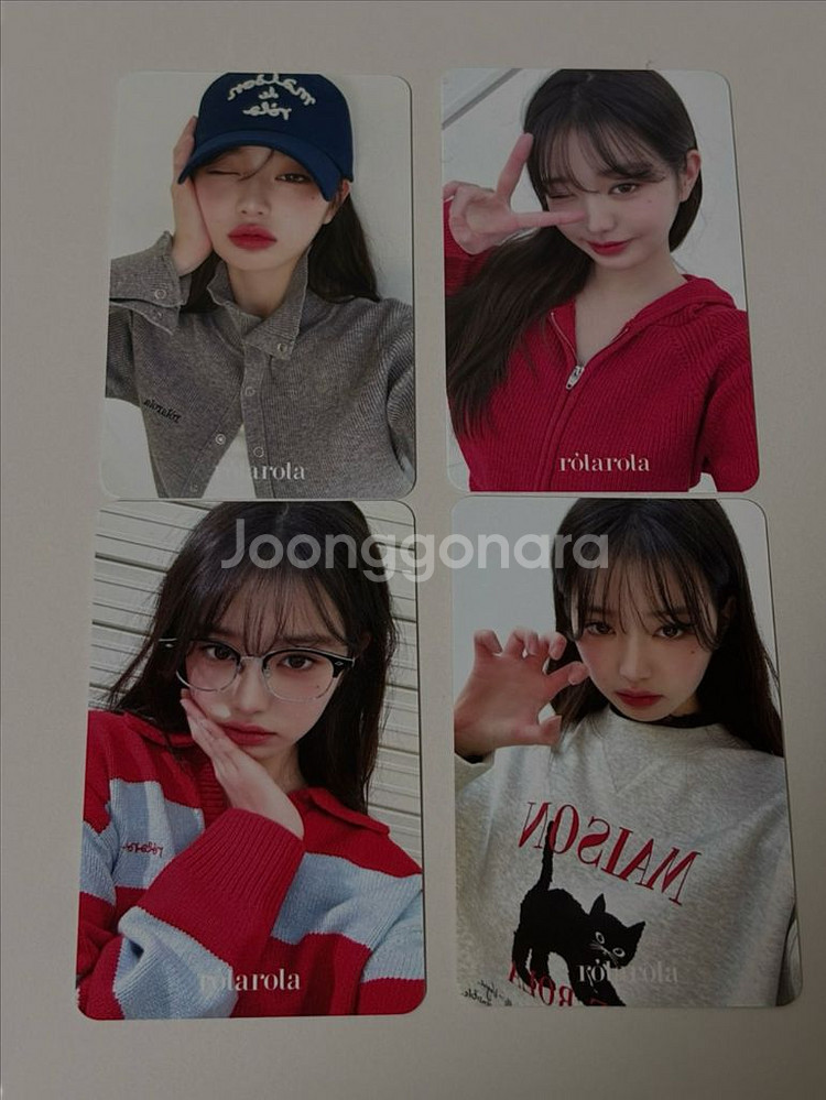 장원영 로라로라 포토카드 싸인 새상품 4종 일괄--0