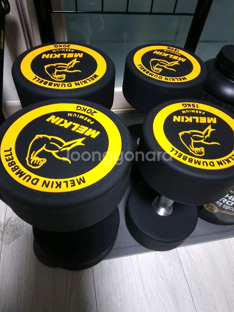멜킨 TPU 덤벨 15kg,20KG 프리미엄 클럽형 우--4