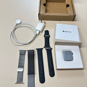 애플워치6 44mm 스테인리스 그라파이트