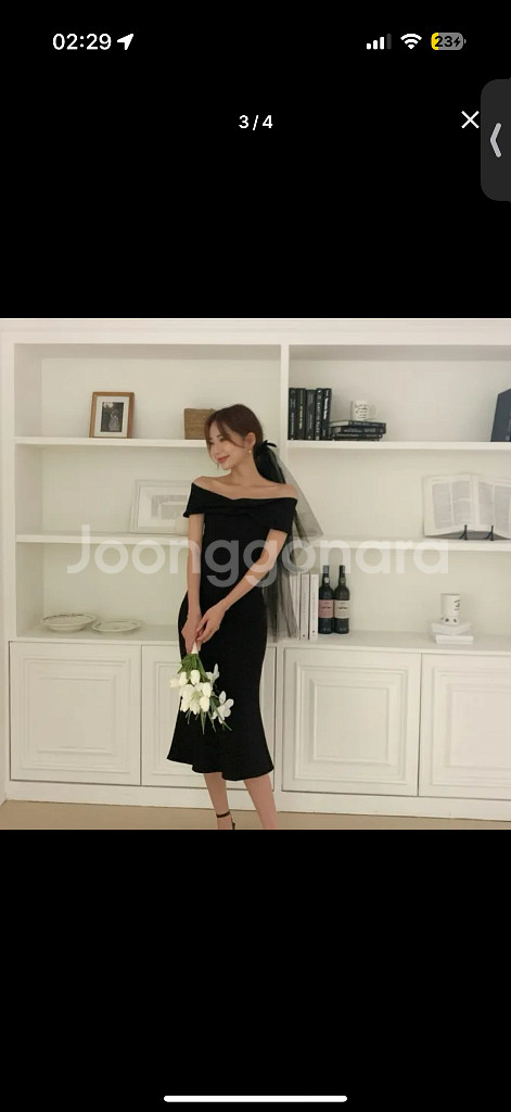 2부드레스 블랙웨딩드레스 셀프웨딩드레스--2