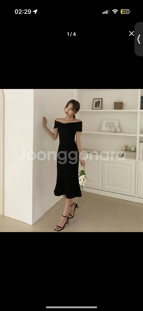 2부드레스 블랙웨딩드레스 셀프웨딩드레스--0