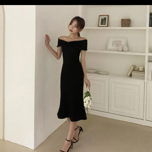 2부드레스 블랙웨딩드레스 셀프웨딩드레스