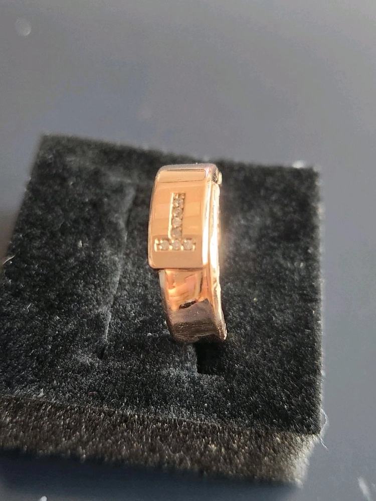 14K 심플한 T반지 이미지