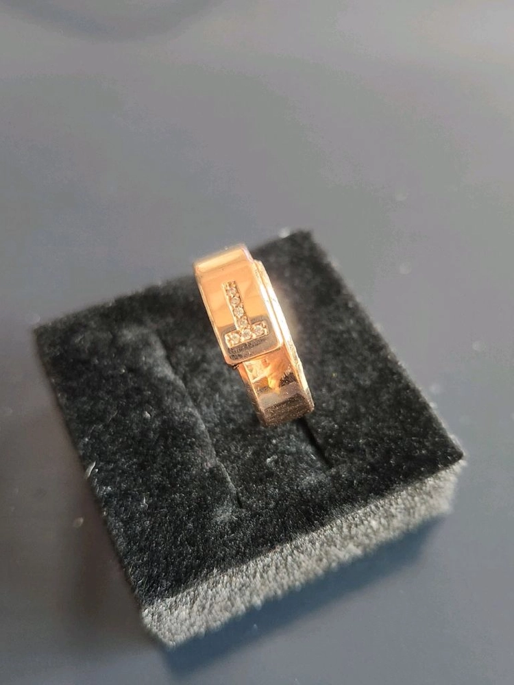 14K 심플한 T반지 이미지
