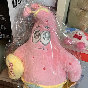 스폰지밥 뚱이 핑크 러블리 중형 인형