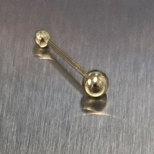 14k 옐로우골드 2mm 볼 피어싱 8mm