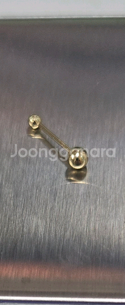 14k 옐로우골드 2mm 볼 피어싱 8mm--0