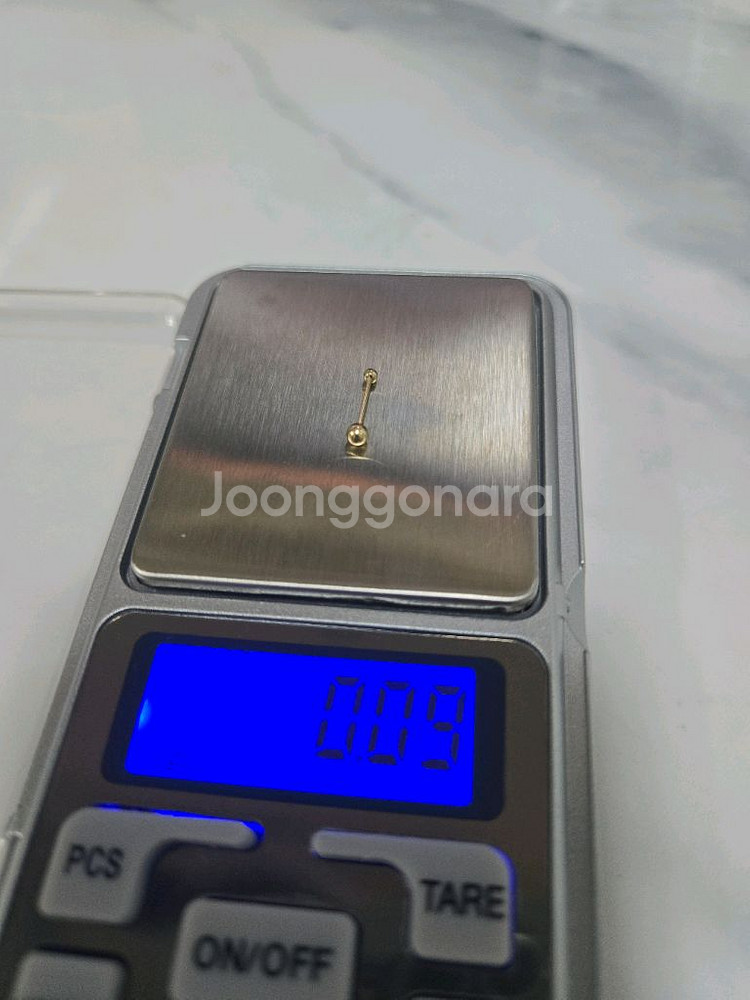 14k 옐로우골드 2mm 볼 피어싱 8mm--4