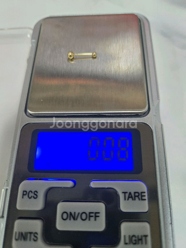 14k 옐로우골드 2mm 볼 피어싱 8mm--2