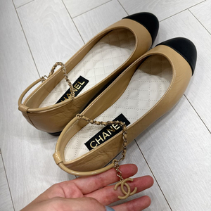 샤넬 체인 발레리나 슈즈 38 (새제품)
