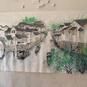 중국 풍경 산수화 / 동양화