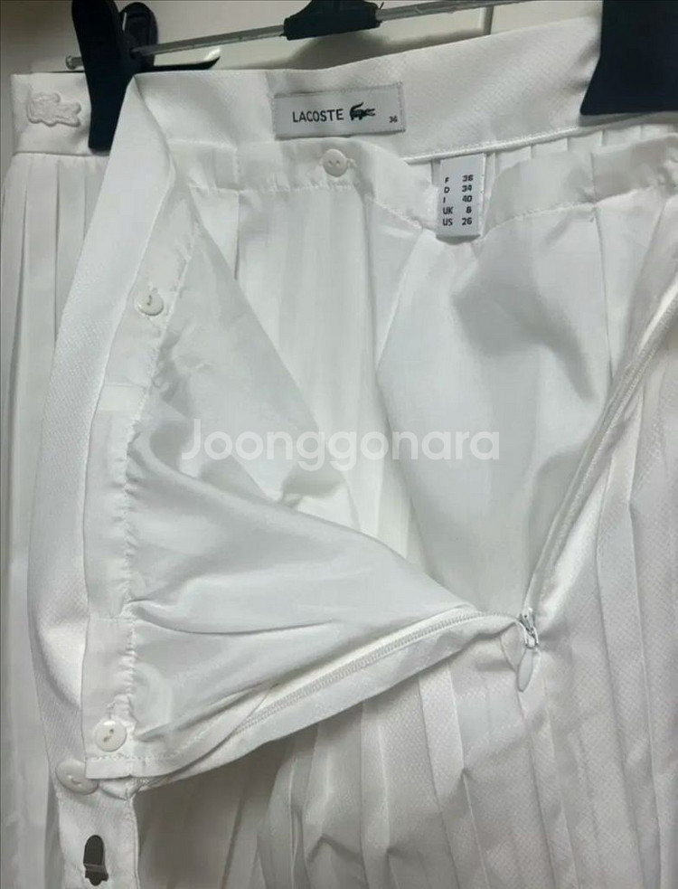 새상품 라코스테 플리츠 스커트 테니스 주름 롱치마--7