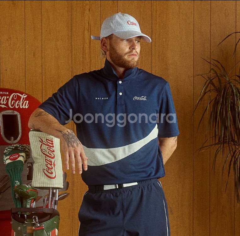말본x코카콜라 스트라이프 코크 골프모자--2