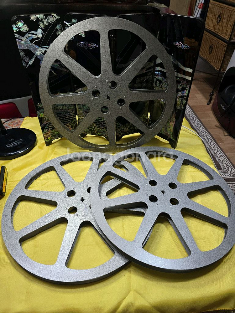 16mm 영사기필름 공릴 세점--0