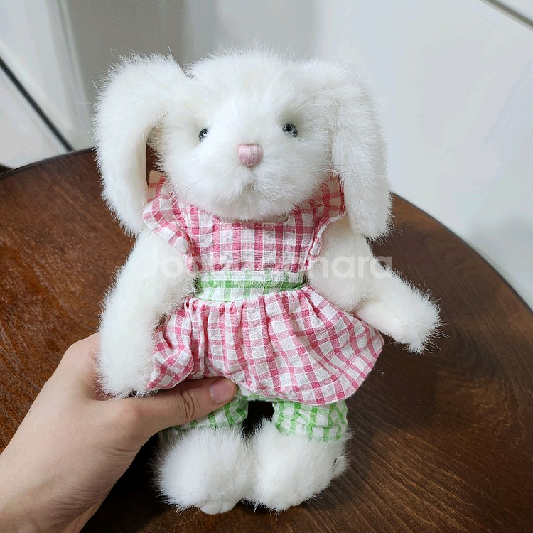 보이즈베어 미모 체크 원피스 토끼 키덜트 빈티지 인형--3