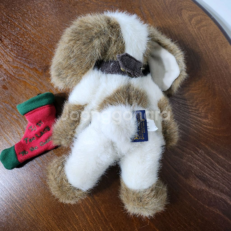 보이즈베어 산타 양말 목줄 강아지 키덜트 빈티지 인형--4